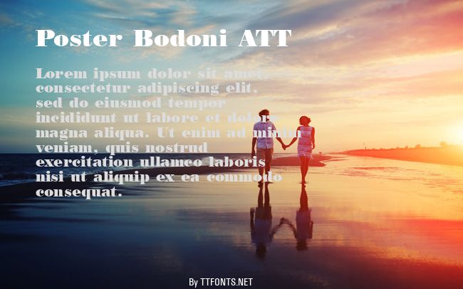 Poster Bodoni ATT example